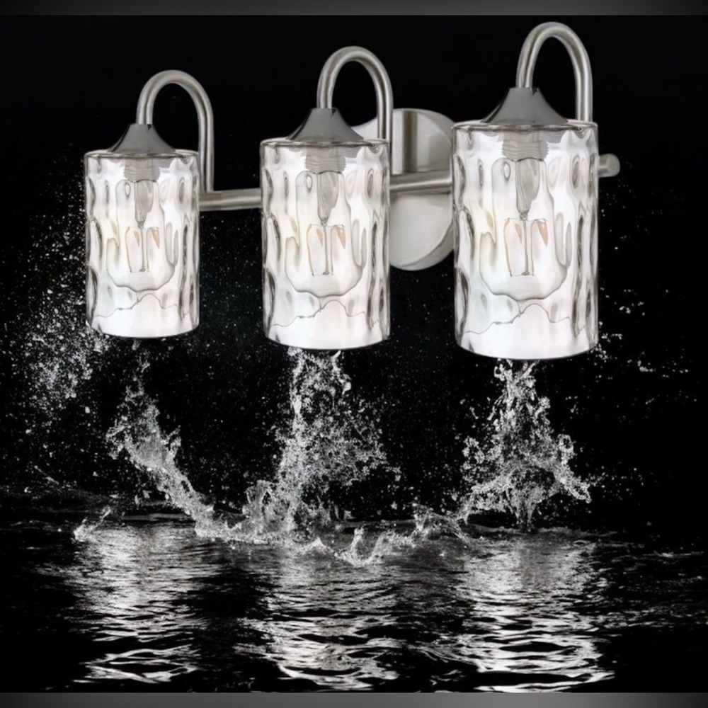 Modern Bathroom Vanity Light Fixture, 3-Light Wall Sconce
